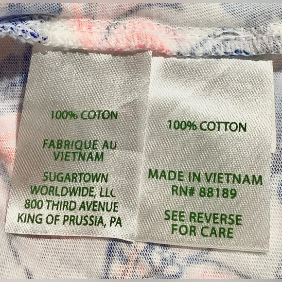 Lilly Pulitzer Pink and Blue Floral 3/4 Sleeve Cotton Dress - Picture 10 of 11